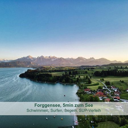 Chalet - Ferienwohnungen - Biohof Stoeger - Panoramasuedbalkon - Grandiose Aussicht Auf See, Berge Und Schloss Neuschwanstein Rieden Eksteriør billede