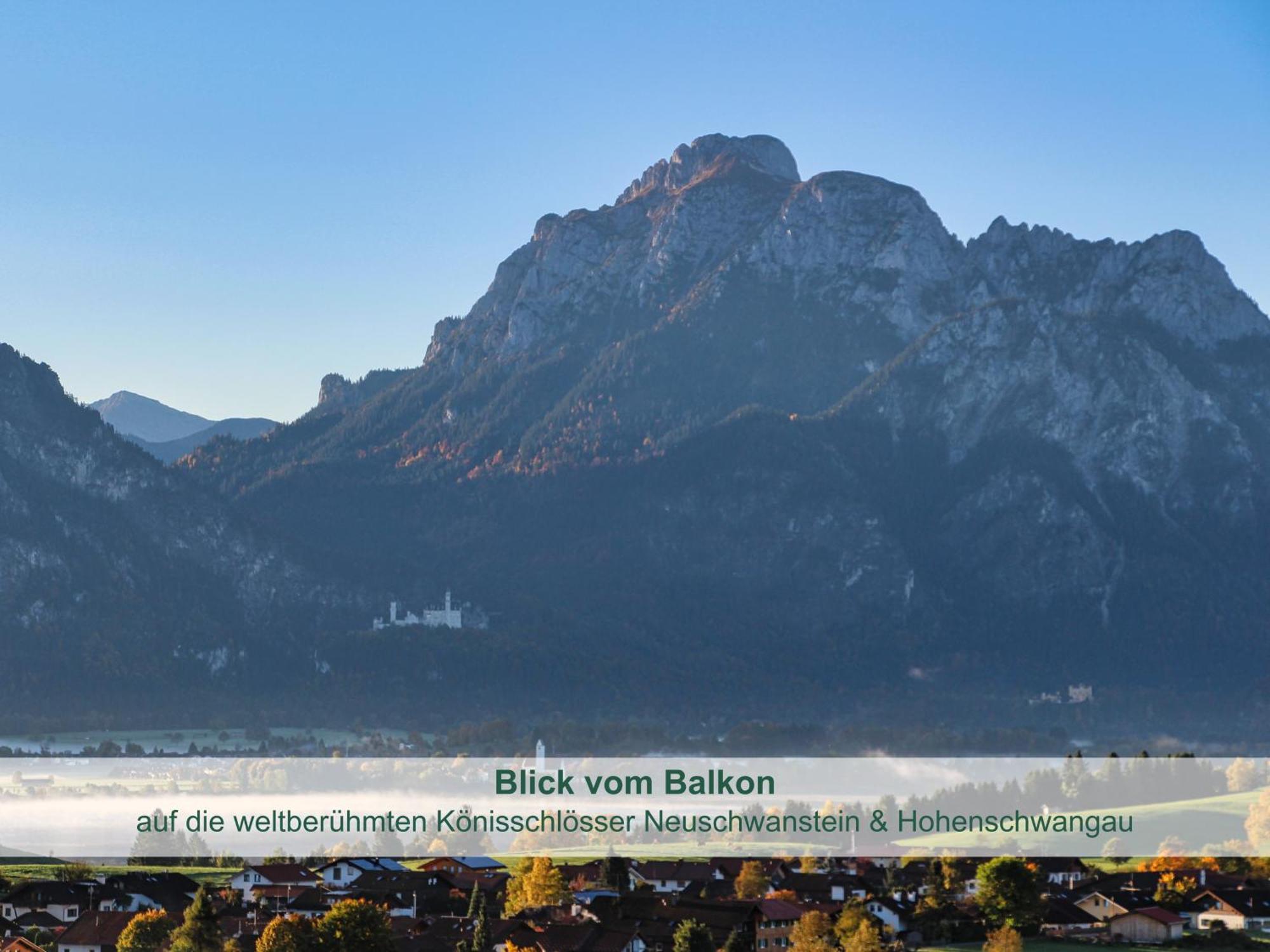 Chalet - Ferienwohnungen - Biohof Stoeger - Panoramasuedbalkon - Grandiose Aussicht Auf See, Berge Und Schloss Neuschwanstein Rieden Eksteriør billede